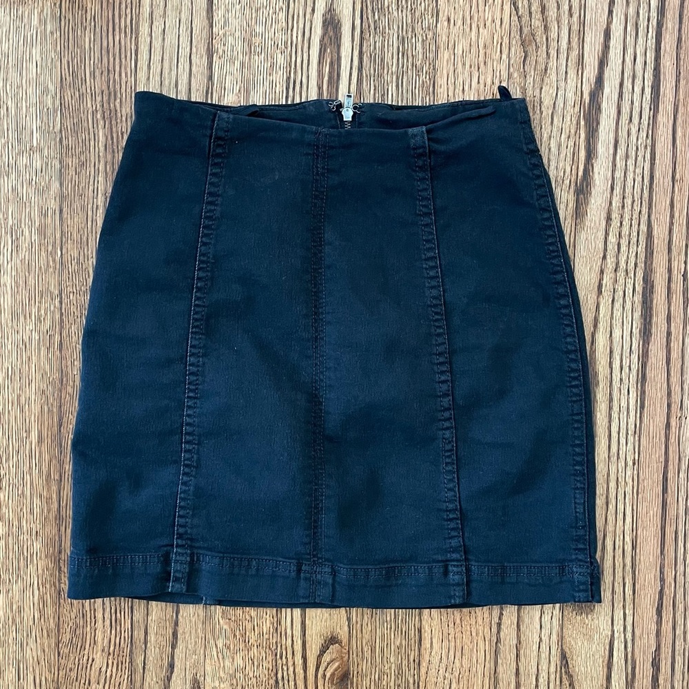 Free People | Modern Femme Denim Mini | Black